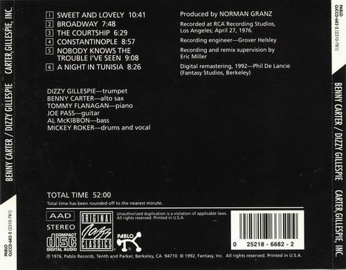 Benny Carter, Dizzy Gillespie - Benny Carter, Dizzy Gillespie, Inc (1976)