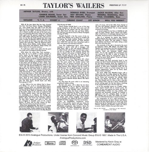 Art Taylor - Taylor's Wailers (1957/2014) [SACD]