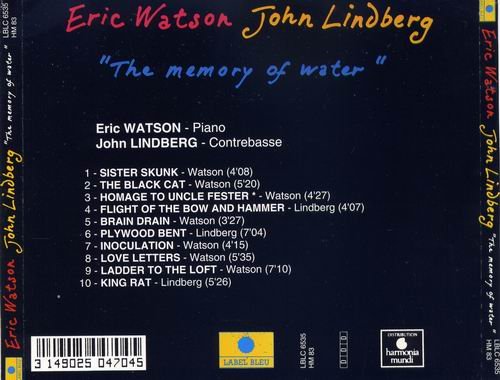 Eric Watson and John Lindberg - The Memory of Water (1991)
