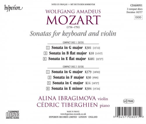 Alina Ibragimova & Cédric Tiberghien - Mozart: Violin Sonatas (2016)