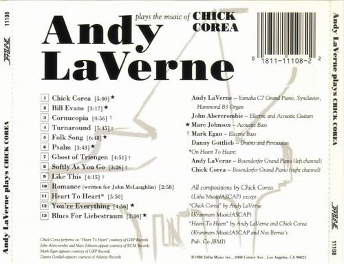 Andy LaVerne - Plays The Music Of Chick Corea (1981)