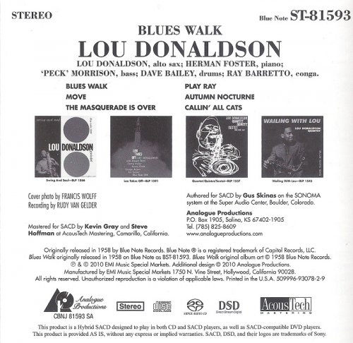 Lou Donaldson - Blues Walk (1958) [2010 SACD]