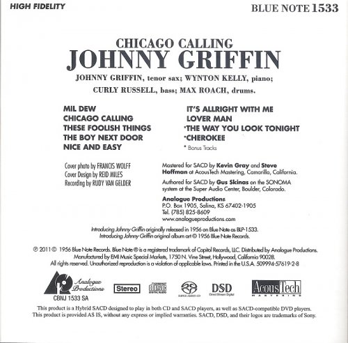 Johnny Griffin - Introducing Johnny Griffin (1956) [2011 SACD]