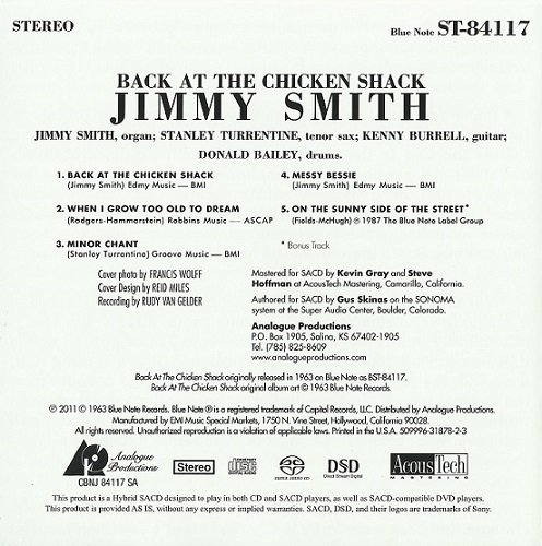 Jimmy Smith - Back at the Chicken Shack (1963) [2011 SACD]