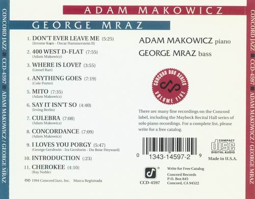 Adam Makowicz, George Mraz - Adam Makowicz, George Mraz (1994)