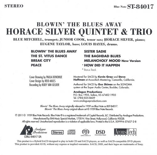 Horace Silver Quintet & Trio - Blowin’ The Blues Away (1959) [2011 SACD]