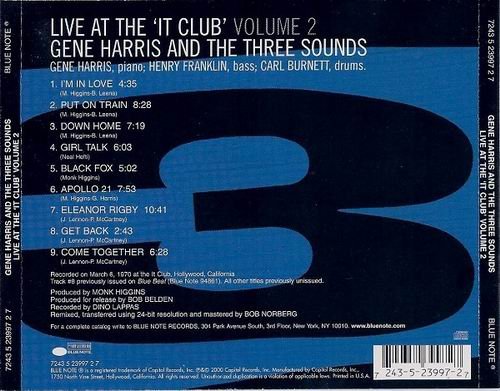 Gene Harris The Three Sounds - Live At The  It  Club vol.2 (2000)