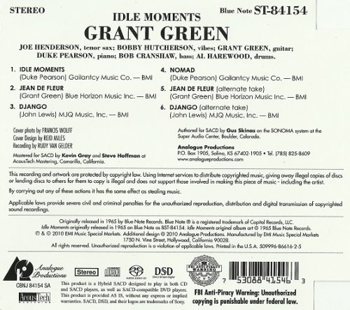 Grant Green - Idle Moments (1964) [2010 SACD]