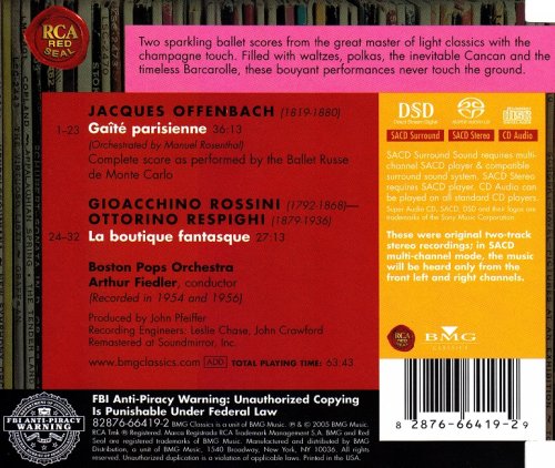 Arthur Fiedler, Boston Pops Orchestra - Offenbach, Rossini-Respighi (1954-56) [2005 SACD]