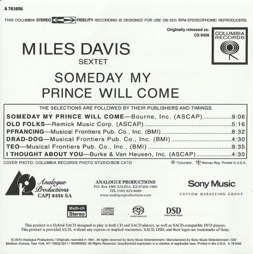 Miles Davis - Someday My Prince Will Come (1961) [2010 SACD]