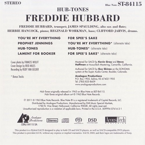 Freddie Hubbard - Hub-Tones (1962) [2011 SACD]