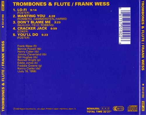 Frank Wess - Trombones & Flute (1956) Flac