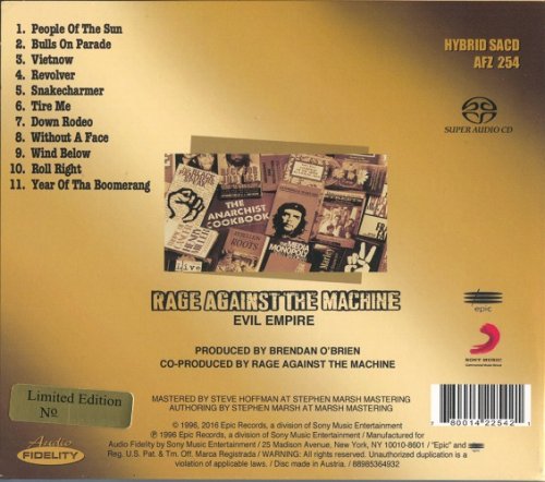 Rage Against The Machine - Evil Empire (1996) [2016 SACD]