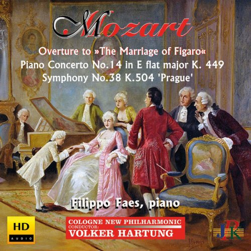 Volker Hartung, Cologne New Philharmonic Orchestra - Mozart: Overture to The Marriage of Figaro, Piano Concerto No. 14 & Symphony No. 38 (2017) [Hi-Res]