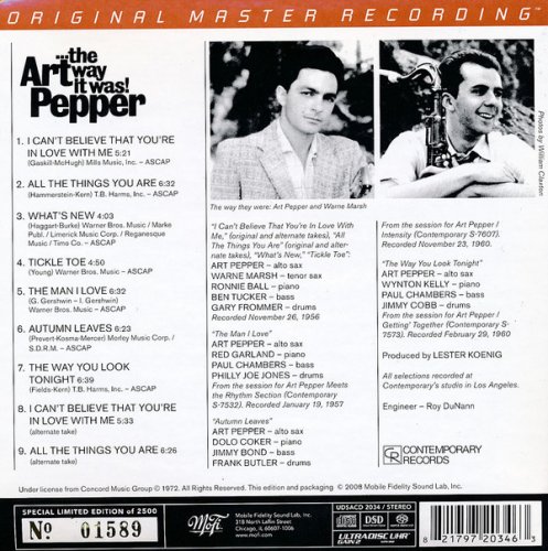 Art Pepper - ...The Way It Was! (1972) [2008 SACD]