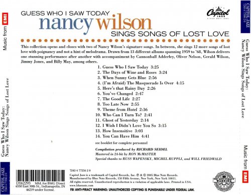 Nancy Wilson  - Guess Who I Saw Today: Nancy Wilson Sings Songs Of Lost Love (2005), 320 Kbps