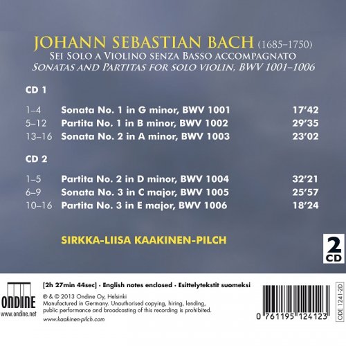 Sirkka-Liisa Kaakinen-Pilch - Johann Sebastian Bach: Sonatas & Partitas (2013) [HDTracks]