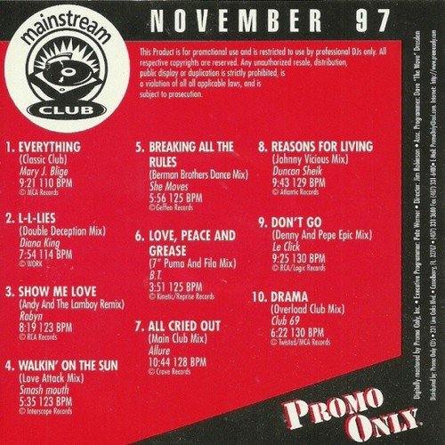 VA - Promo Only Mainstream Club: November 97 (1997) CD Rip