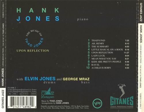 Hank Jones - Upon Reflection-The Music Of Thad Jones (1993)