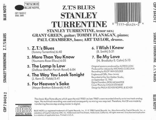 Stanley Turrentine - Z. T.'s Blues (1961)