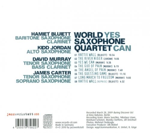 World Saxophone Quartet - Yes We Can (2009), 320 Kbps