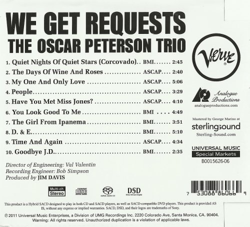The Oscar Peterson Trio - We Get Requests (1964) [2011 SACD]