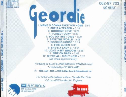Geordie - Save The World (1976)