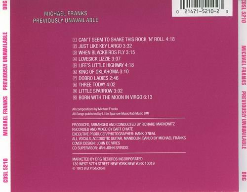 Michael Franks - Previously Unavailable (1973)