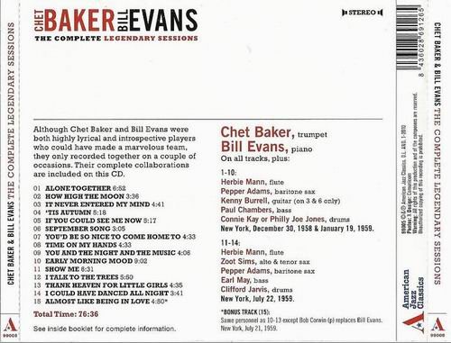 Chet Baker And Bill Evans - The Complete Legendary Sessions (2010)