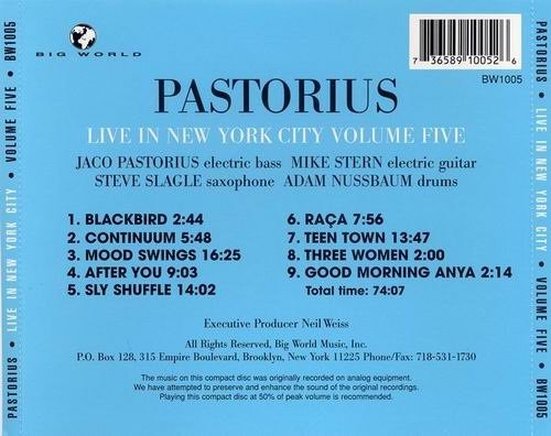 Jaco Pastorius - Live in New York City Volume Five (1997)