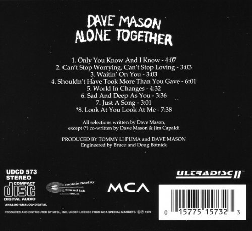 Dave Mason - Alone Together (1970) [1993]