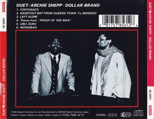 Archie Shepp & Dollar Brand - Duet (1978)