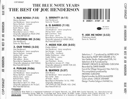 Joe Henderson - The Best of Joe Henderson: The Blue Note Years (1991)