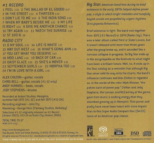 Big Star - #1 Record / Radio City [2004 SACD]