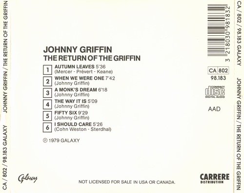 Johnny Griffin - Return Of The Griffin (1979)