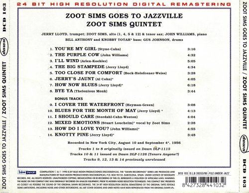 Zoot Sims Quintet - Zoot Sims Goes to Jazzville (1956), 320 Kbps