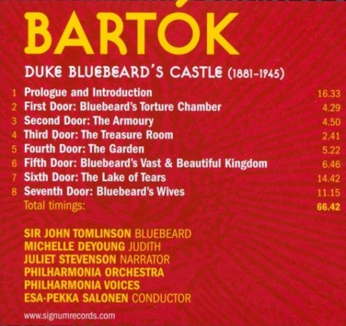 Esa-Pekka Salonen, Philharmonia Orchestra - Bartok: Duke Bluebeard's Castle (2014)