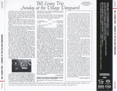 Bill Evans Trio - Sunday At The Village Vanguard (1961) [Japanese Limited SHM-SACD 2014] PS3 ISO + HDTracks