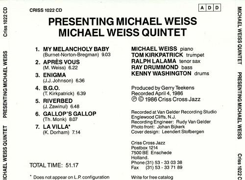 Michael Weiss -   Presenting Michael Weiss (1986), 320 Kbps