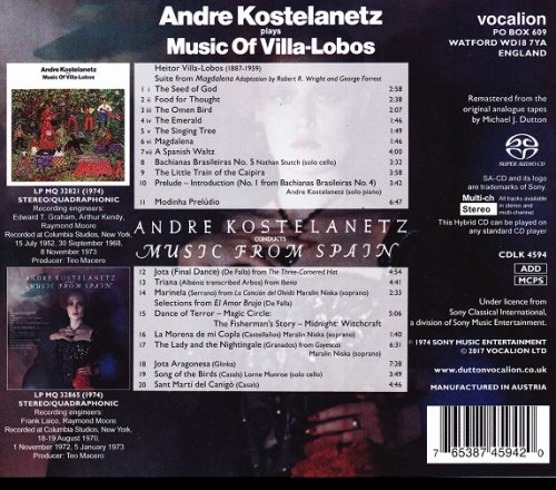 Andre Kostelanetz - Plays the Music of Villa-Lobos & Conducts Music from Spain (2016) [SACD]