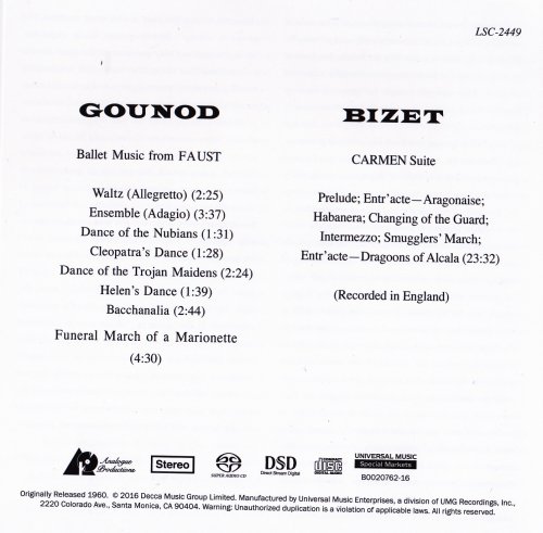 Alexander Gibson - Gounod: Faust - Ballet Music, Bizet: Carmen - Suite (1960) [2016 SACD]
