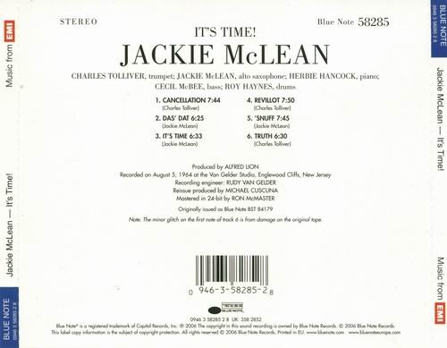 Jackie McLean - It's Time (1964) Flac