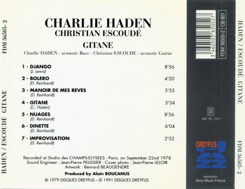 Charlie Haden & Christian Escoude - Gitane (1978) CD Rip