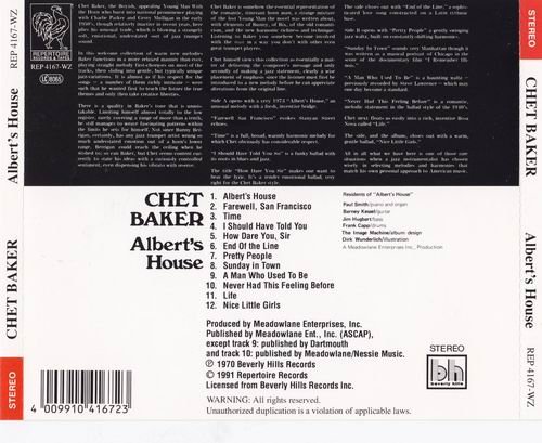 Chet Baker - Albert's House (1991)