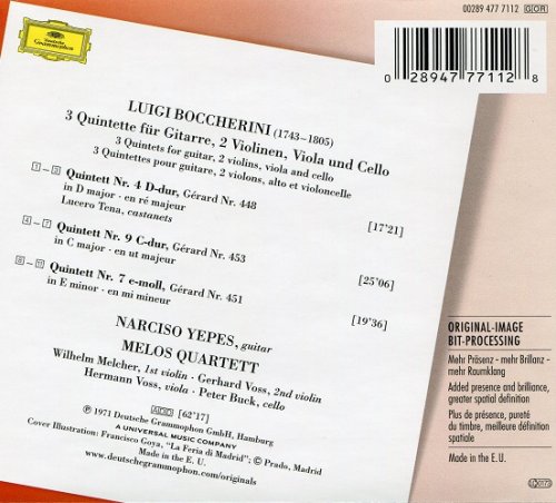 Melos Quartett, Narciso Yepes - Boccherini: Guitar Quintets Nos. 4, 7 & 9 (1971) [2007]