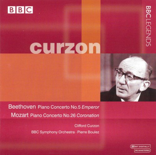 Clifford Curzon, BBC Symphony Orchestra, Pierre Boulez - Beethoven - Klavierkonzert Nr.5 / Mozart - Klavierkonzert No.26 (1999)