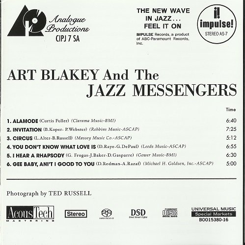 Art Blakey And His Jazz Messengers - Art Blakey!!!!! Jazz Messengers!!! (1961) [2011 SACD]