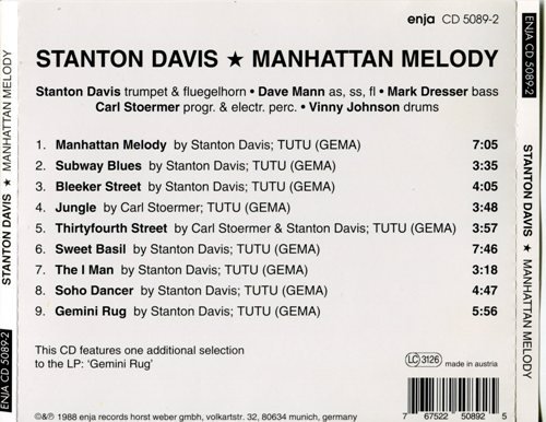 Stanton Davis - Manhattan Melody (1988), 320 Kbps