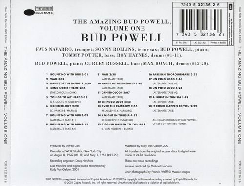 Bud Powell - The Amazing Bud Powell, Volume One - (1949-1951) {RVG Edition}