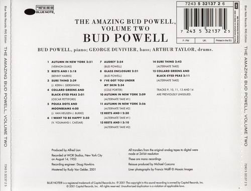 Bud Powell - The Amazing Bud Powell, Volume Two - 1953 {RVG Edition}